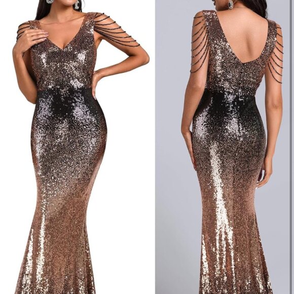 Full Length Sequin Gown - Picture 9 of 15